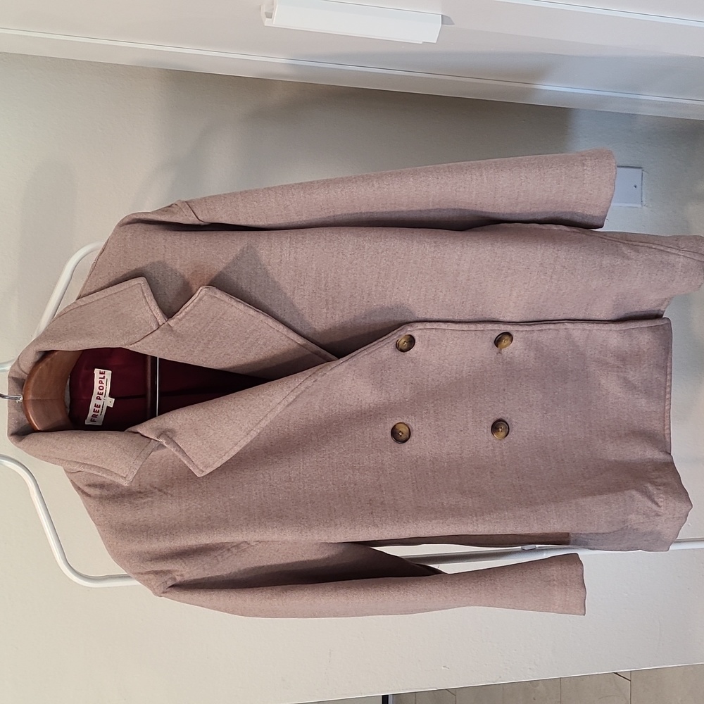 The Kooples Women's Tan Double-Breasted Coat